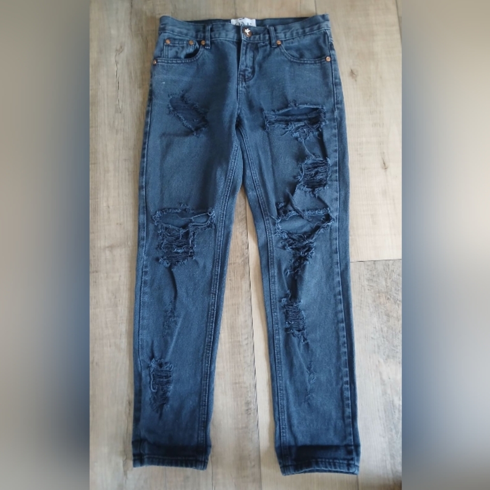 One Teaspoon Distressed Awesome Baggies Jeans Women's Size 2/24/XS